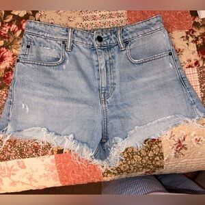 Light Blue Denim Cutoff Shorts - Unbranded